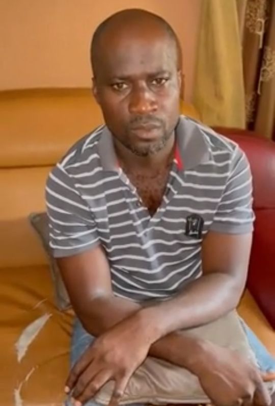 Mr Sampson Geoffrey, husband of woman and child killed by Naval officer in Anambra