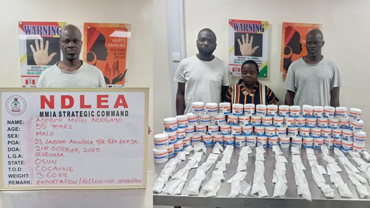 NDLEA uncovers UK-bound cocaine in cream containers, meth in water heater