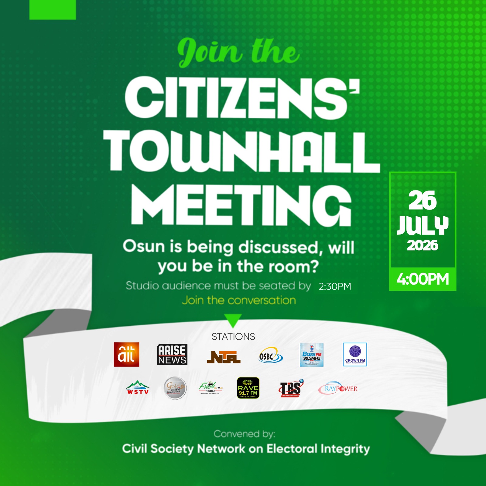 Osun Decides: Stakeholders Set for Citizens’ Town Hall to Promote Credible Poll