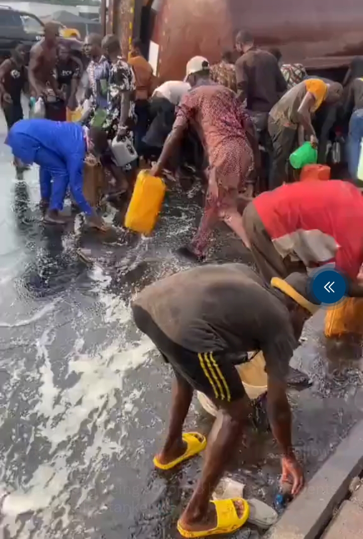 FACT-CHECK: Video of Lagos residents scooping diesel in October 2023, trends again