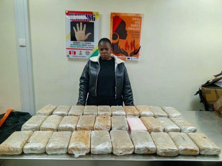 NDLEA arrests South African woman with 36.65kg of cocaine in Lagos