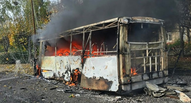 Russian Strike On Buses Kills 30 In Frontline Ukrainian City